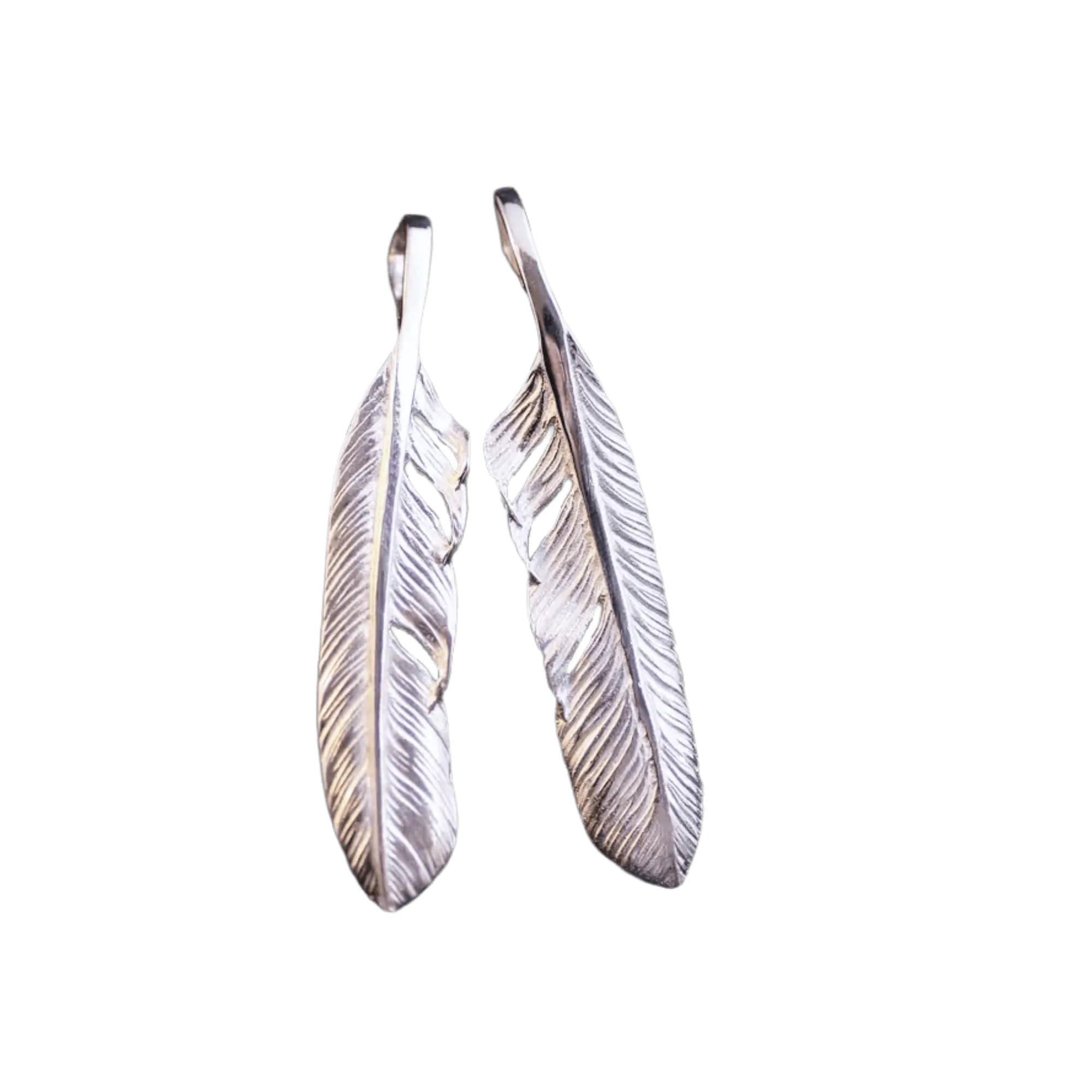 Ken Kikuchi Silver Feather Pendant F-23/F-24