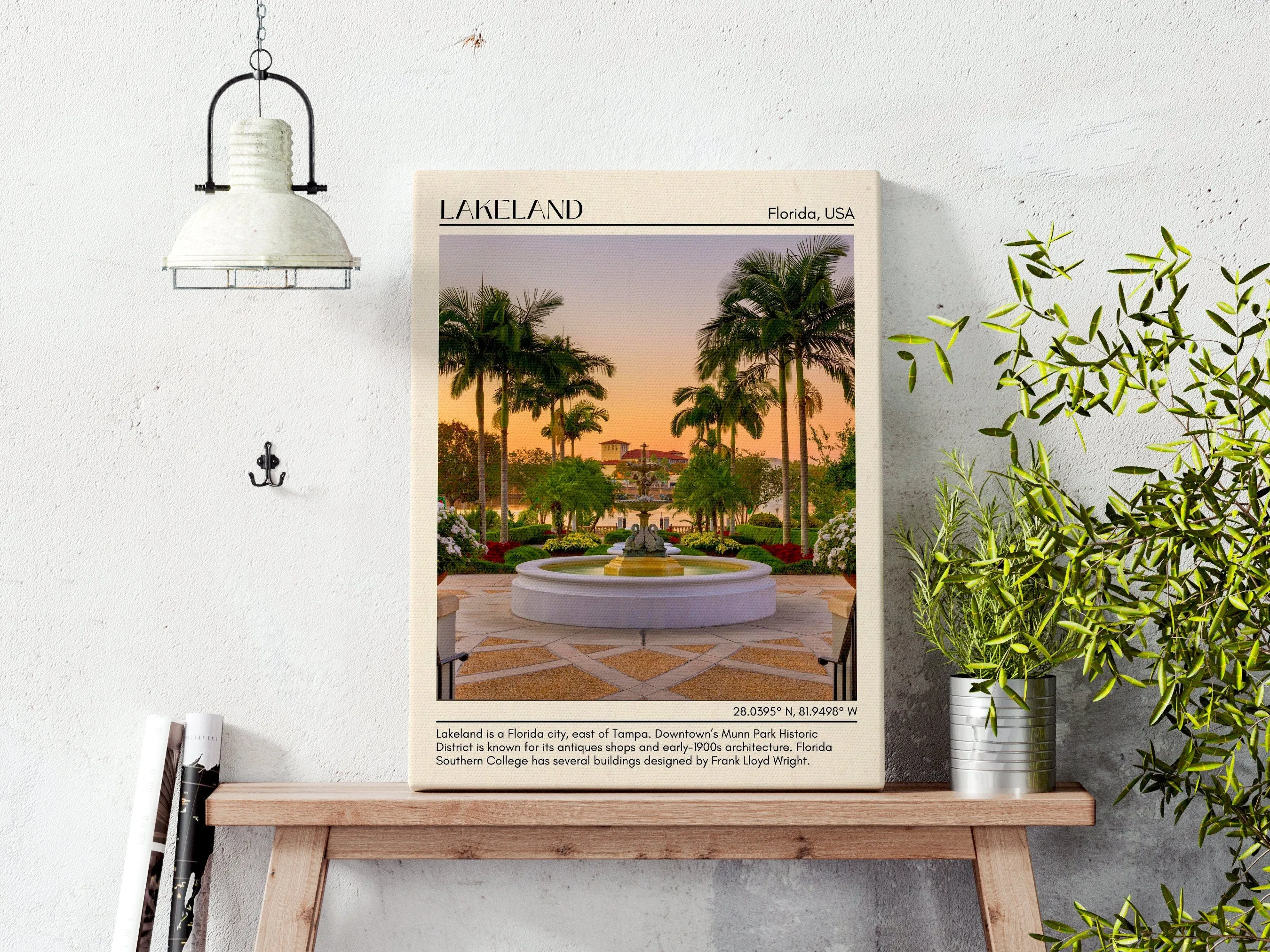 Lakeland Minimal Wall Art, Florida, USA