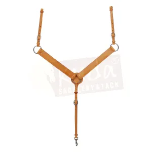 Leather Breast Collar - 1 1/2" - Brown