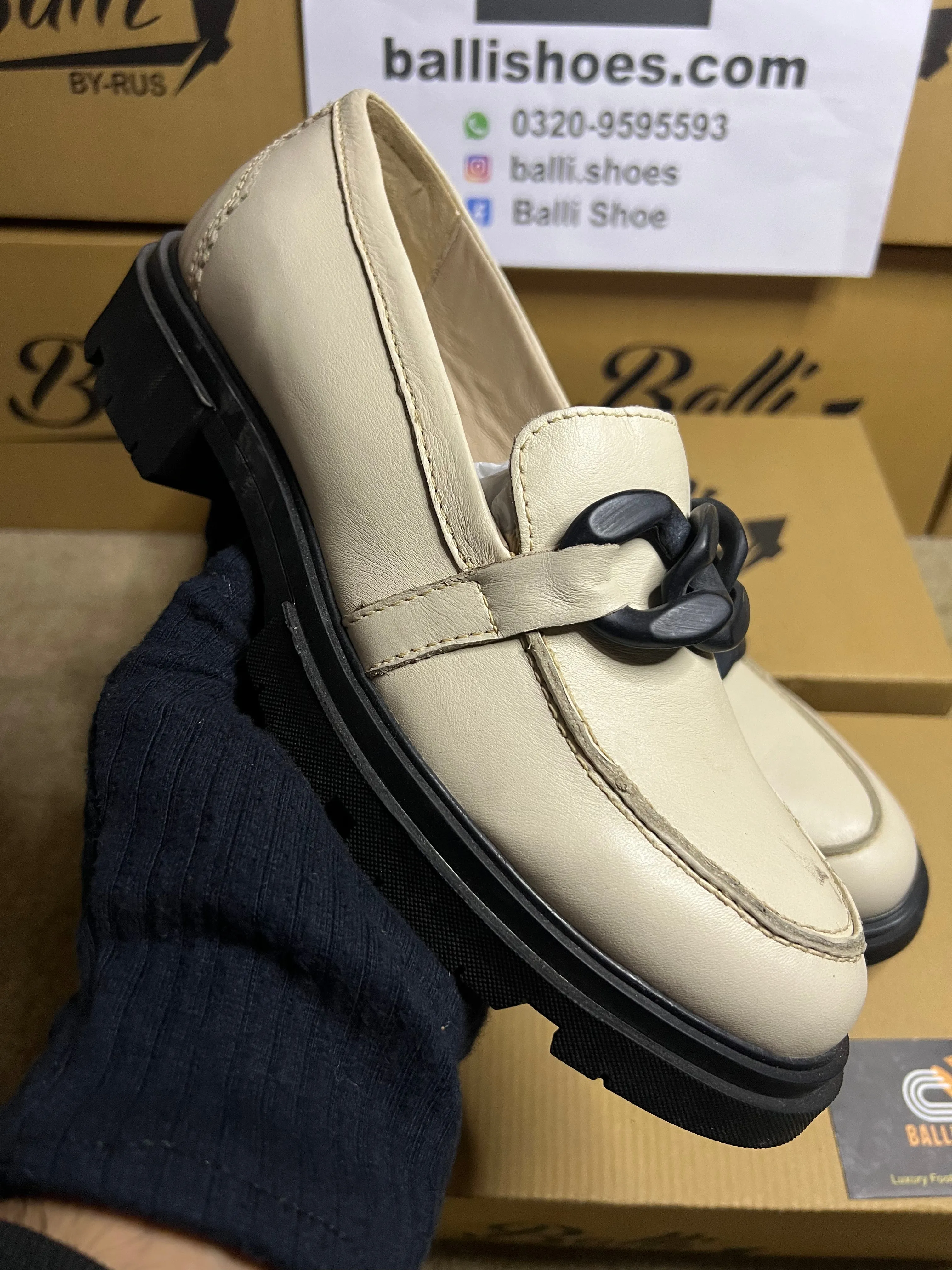 Leather loafers