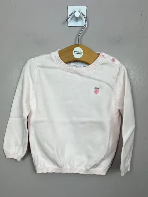 Little White Company Strawberry pink Jumper 6-9m