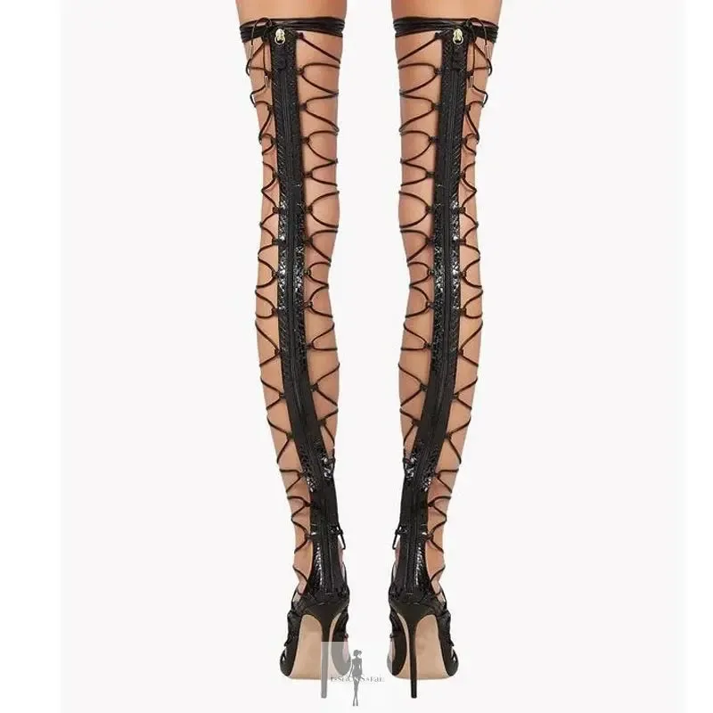 Luxury Lace Up Gladiator Boots