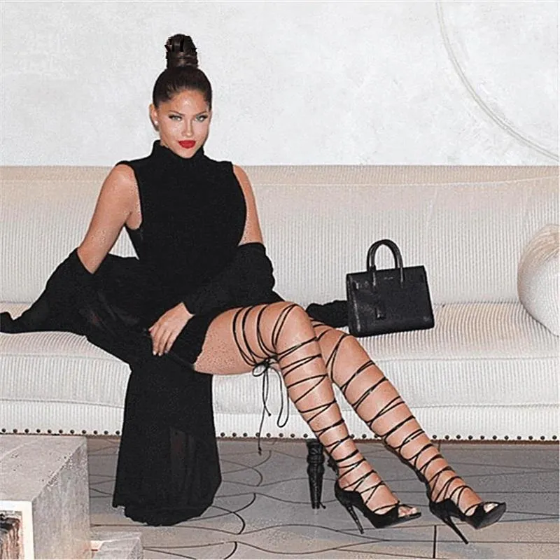 Luxury Lace Up Gladiator Boots
