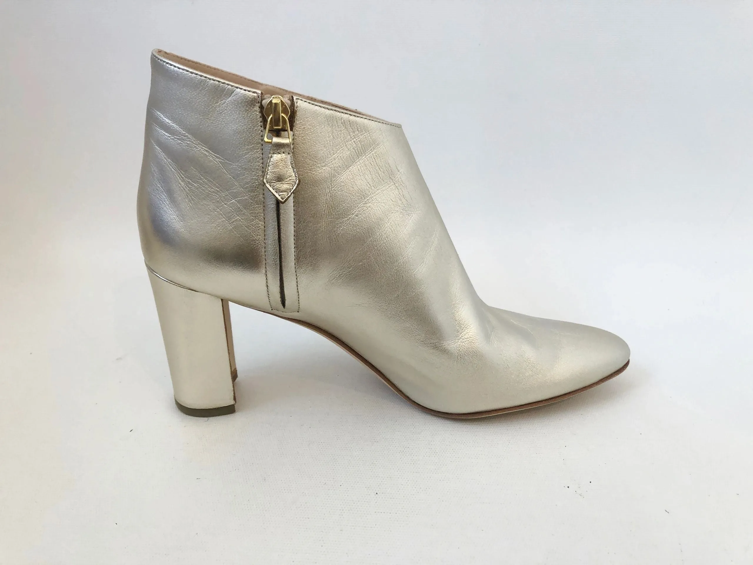 Manolo Blahnik Gold Boots Size 41 It (11 Us)
