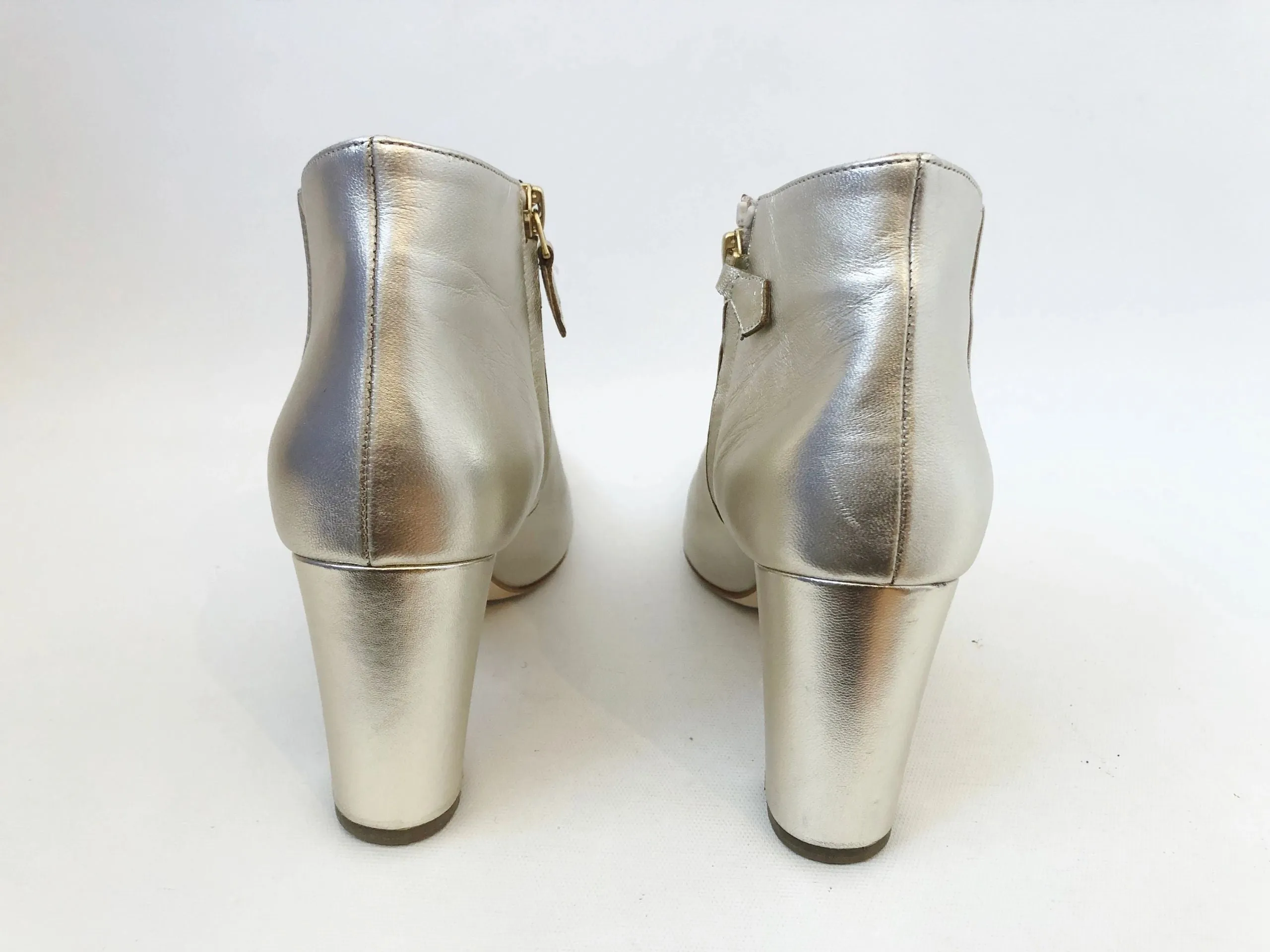 Manolo Blahnik Gold Boots Size 41 It (11 Us)