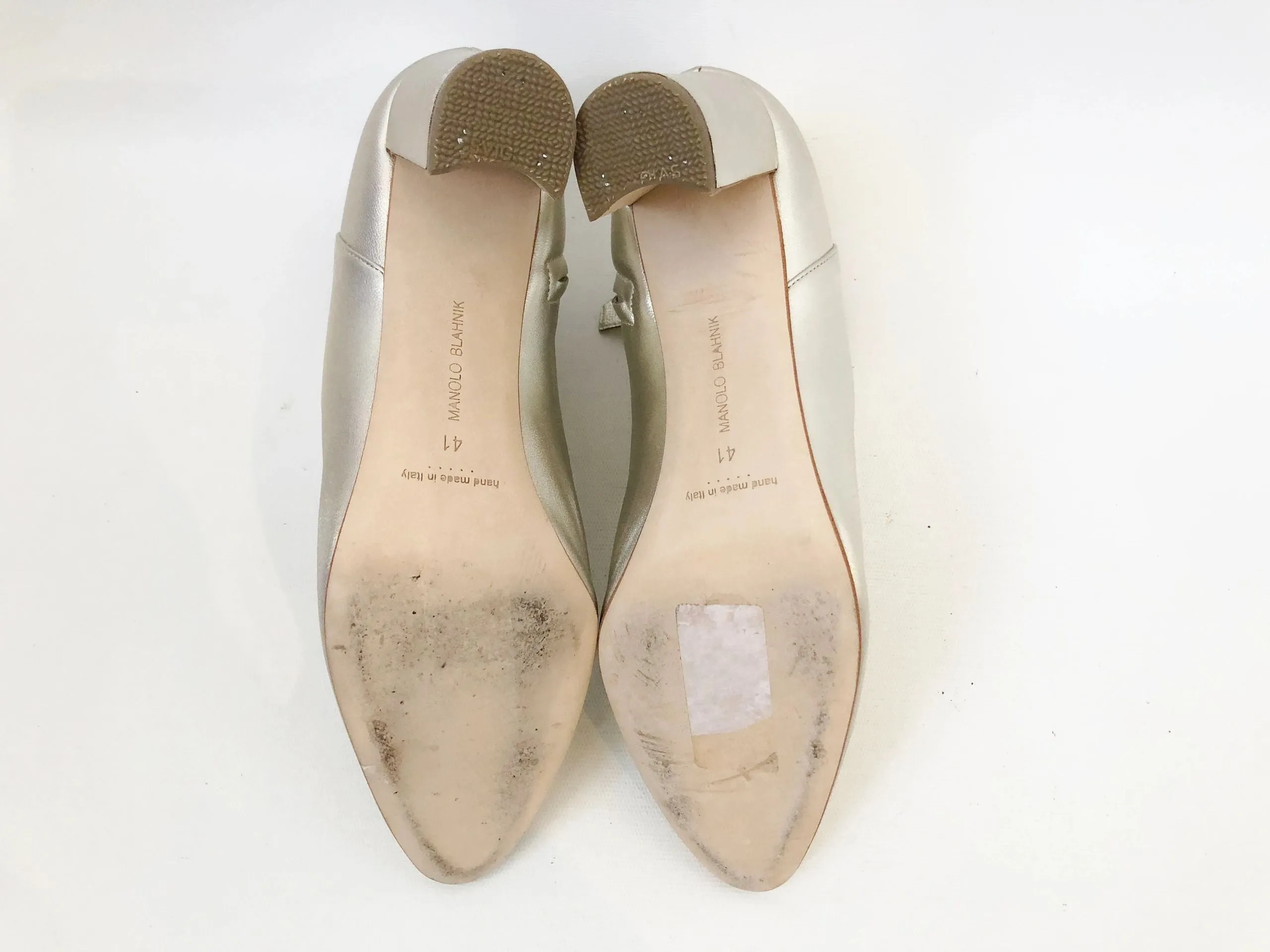 Manolo Blahnik Gold Boots Size 41 It (11 Us)