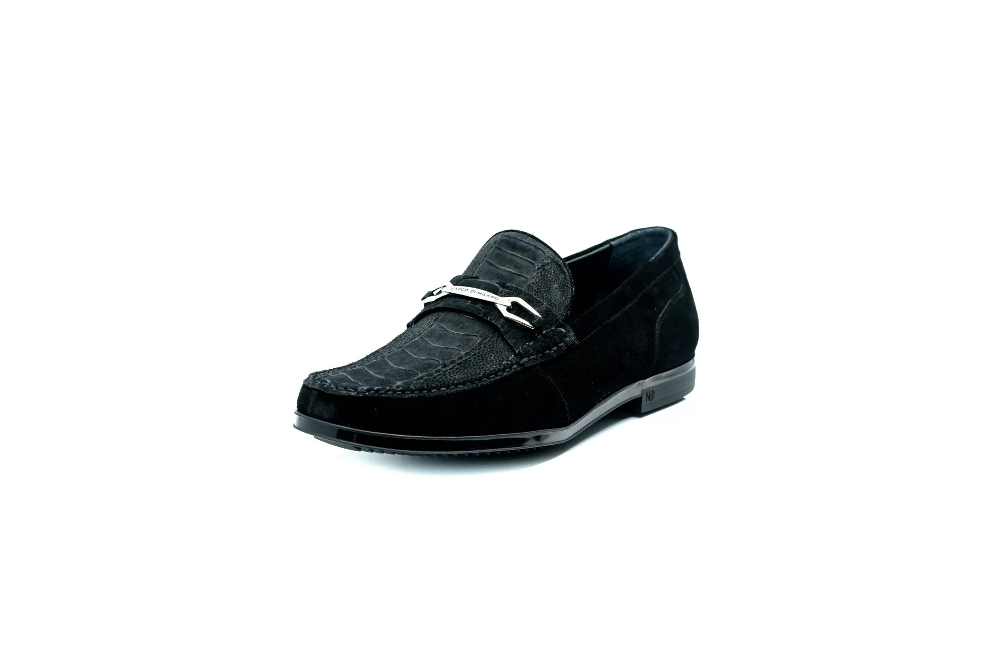 Marco Di Milano Hugo in Honey Lizard & Calfskin Bit Loafers