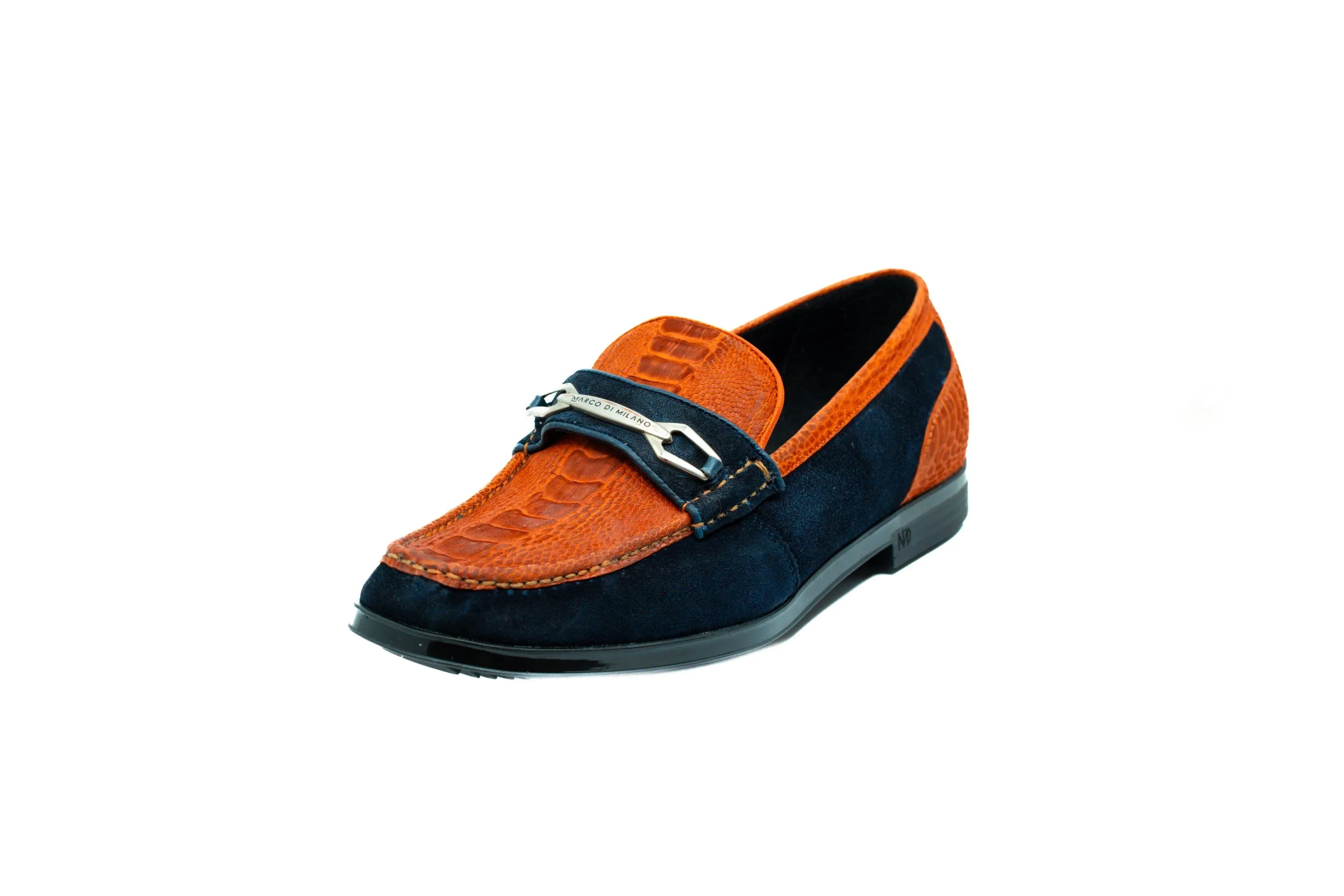 Marco Di Milano Hugo in Honey Lizard & Calfskin Bit Loafers