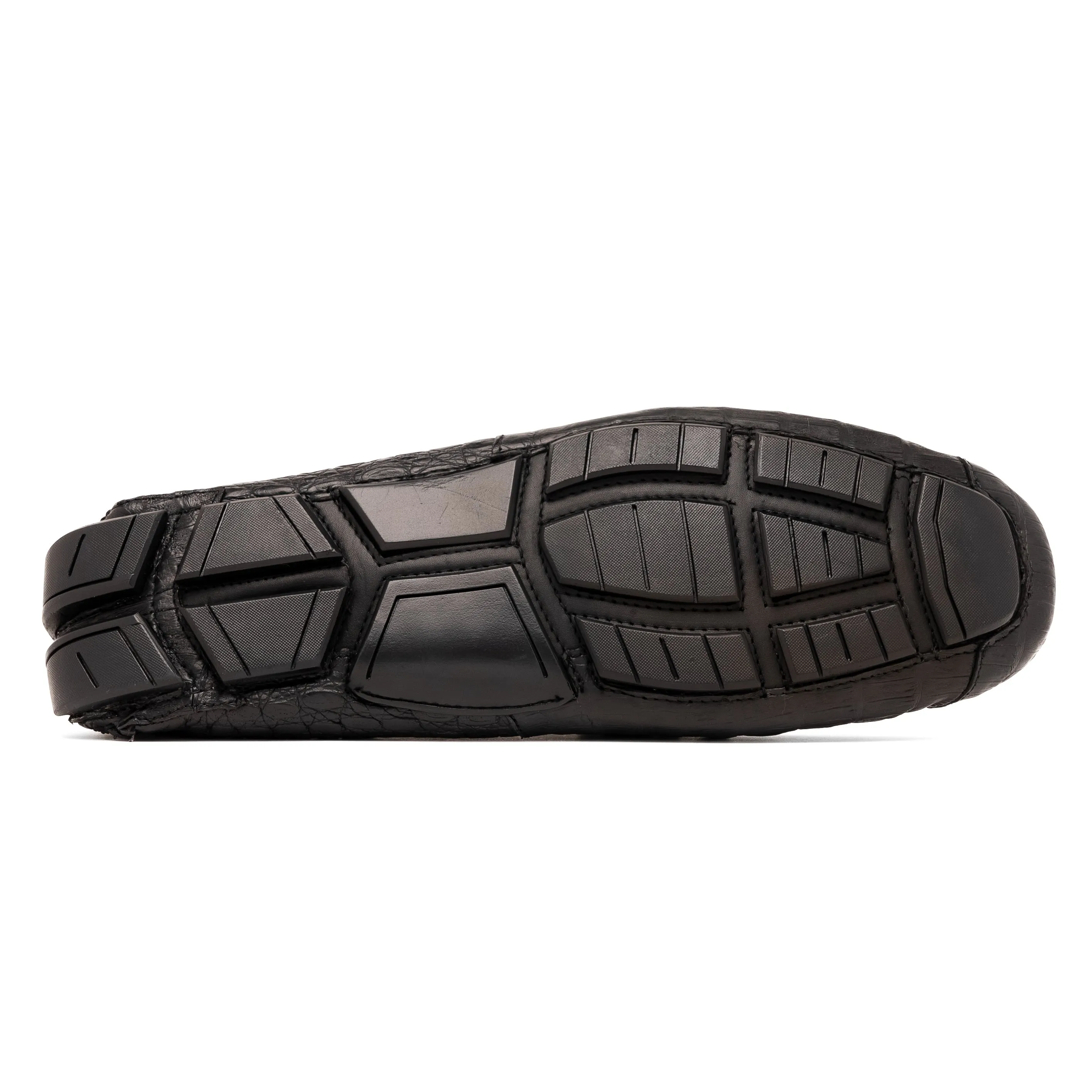 Marco Di Milano Parma in Black Caiman Belly Bit Loafers