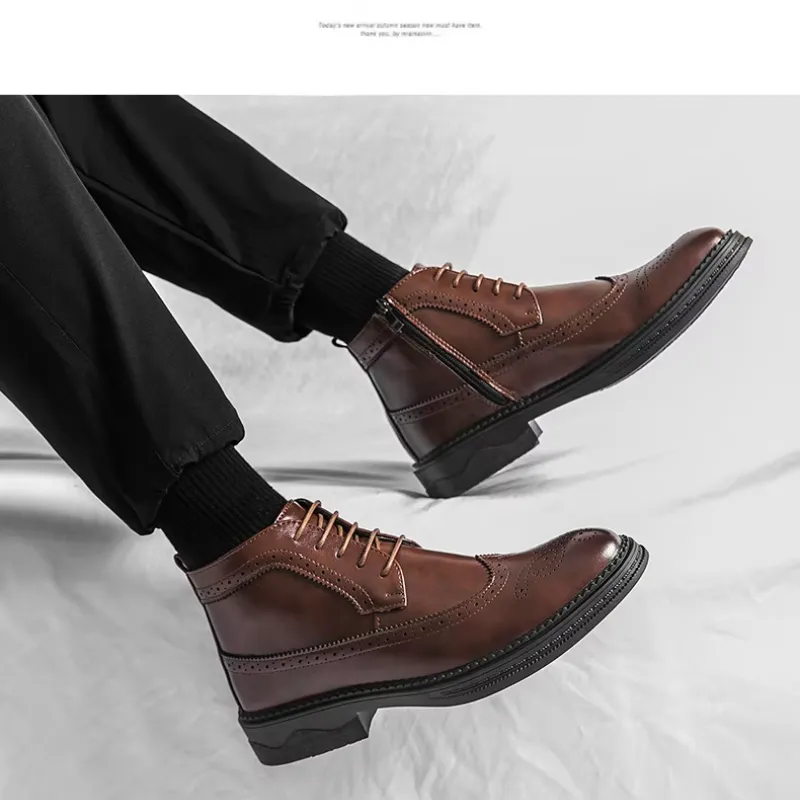 Men's Luxury Lace Up Oxford Boots  | Ideal for All Seasons