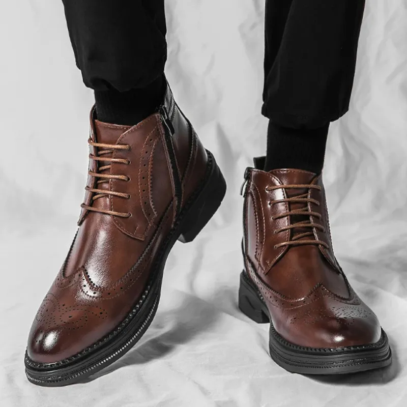 Men's Luxury Lace Up Oxford Boots  | Ideal for All Seasons