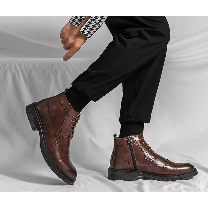 Men's Luxury Lace Up Oxford Boots  | Ideal for All Seasons