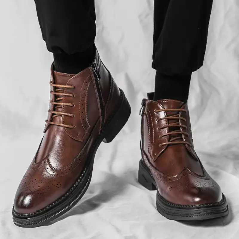 Men's Luxury Lace Up Oxford Boots  | Ideal for All Seasons