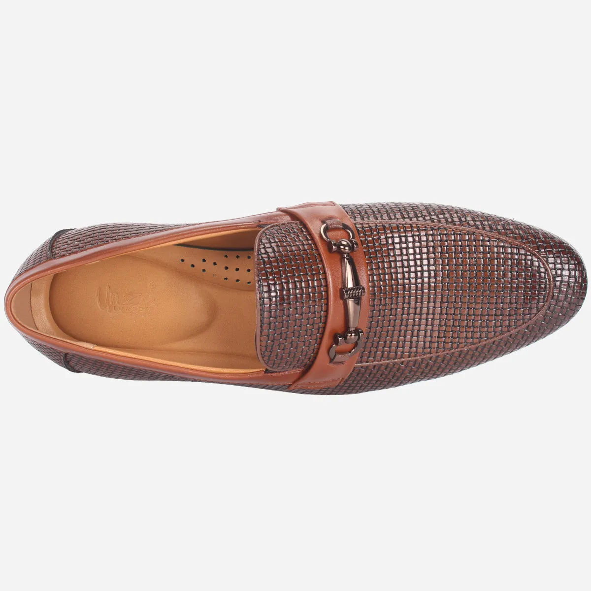 Mens "LIAM" Leather Office Formal Slide In Shoes