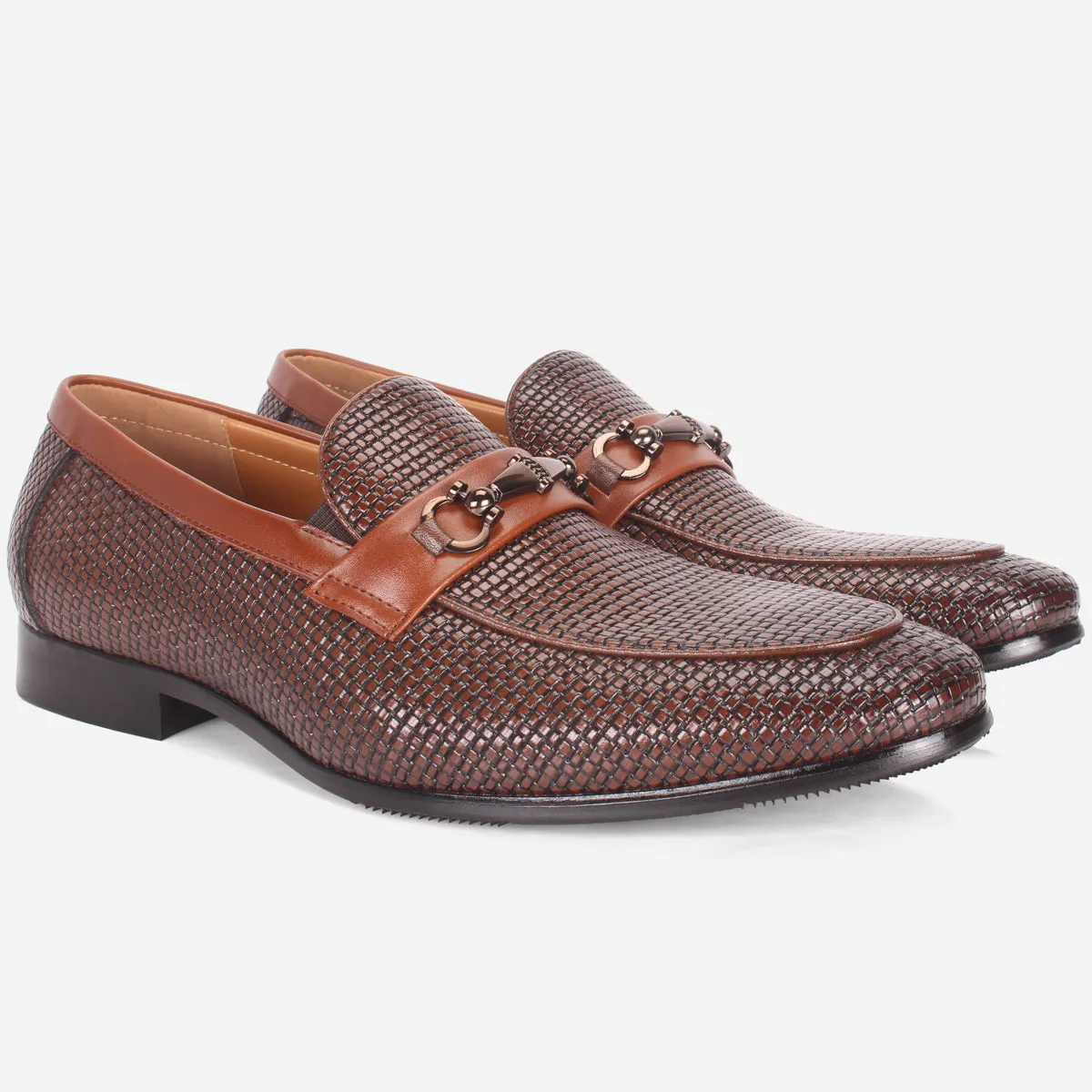 Mens "LIAM" Leather Office Formal Slide In Shoes