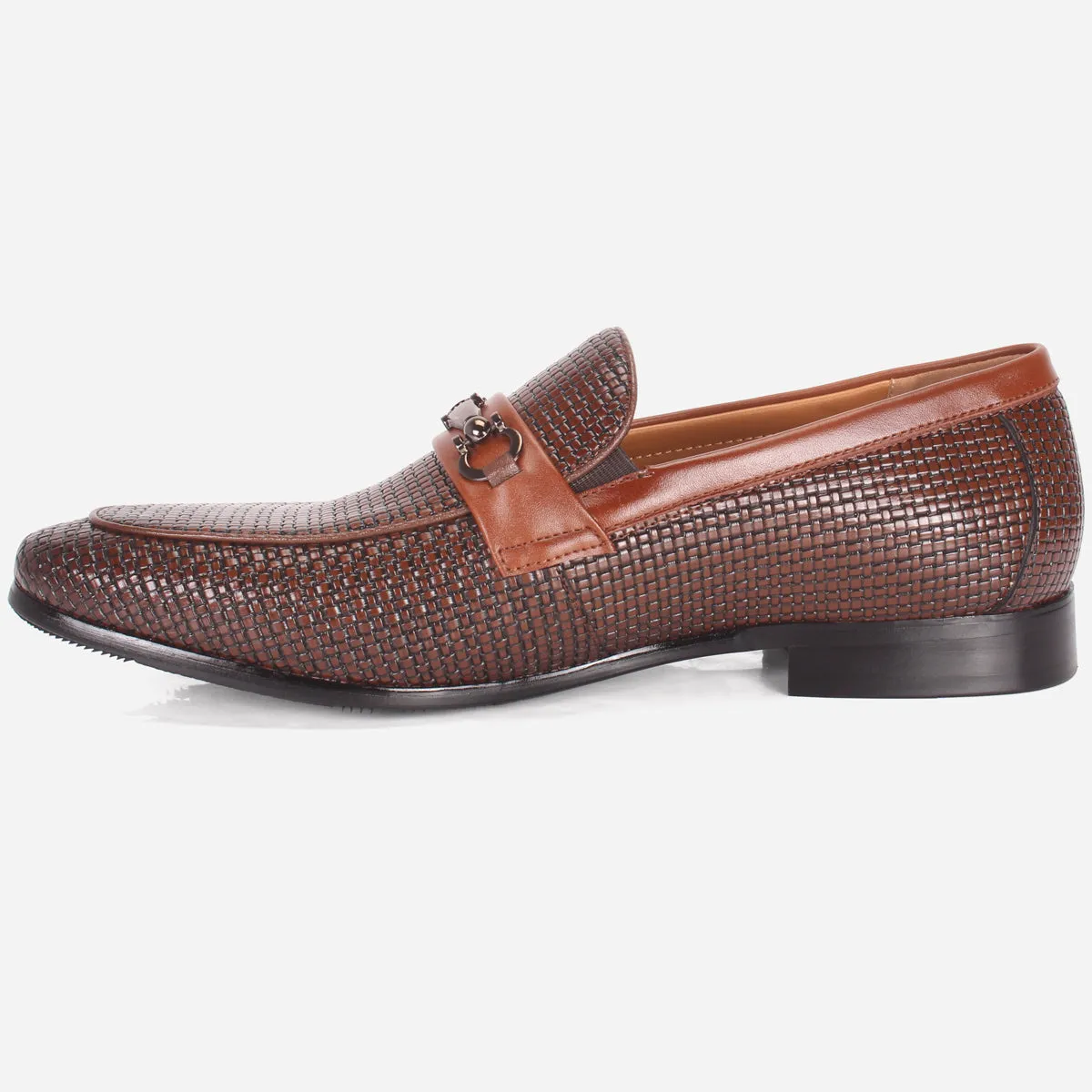 Mens "LIAM" Leather Office Formal Slide In Shoes