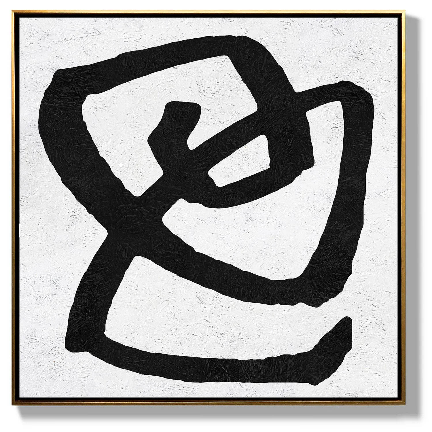 Minimal Black and White Painting MN85A