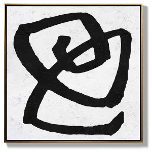 Minimal Black and White Painting MN85A