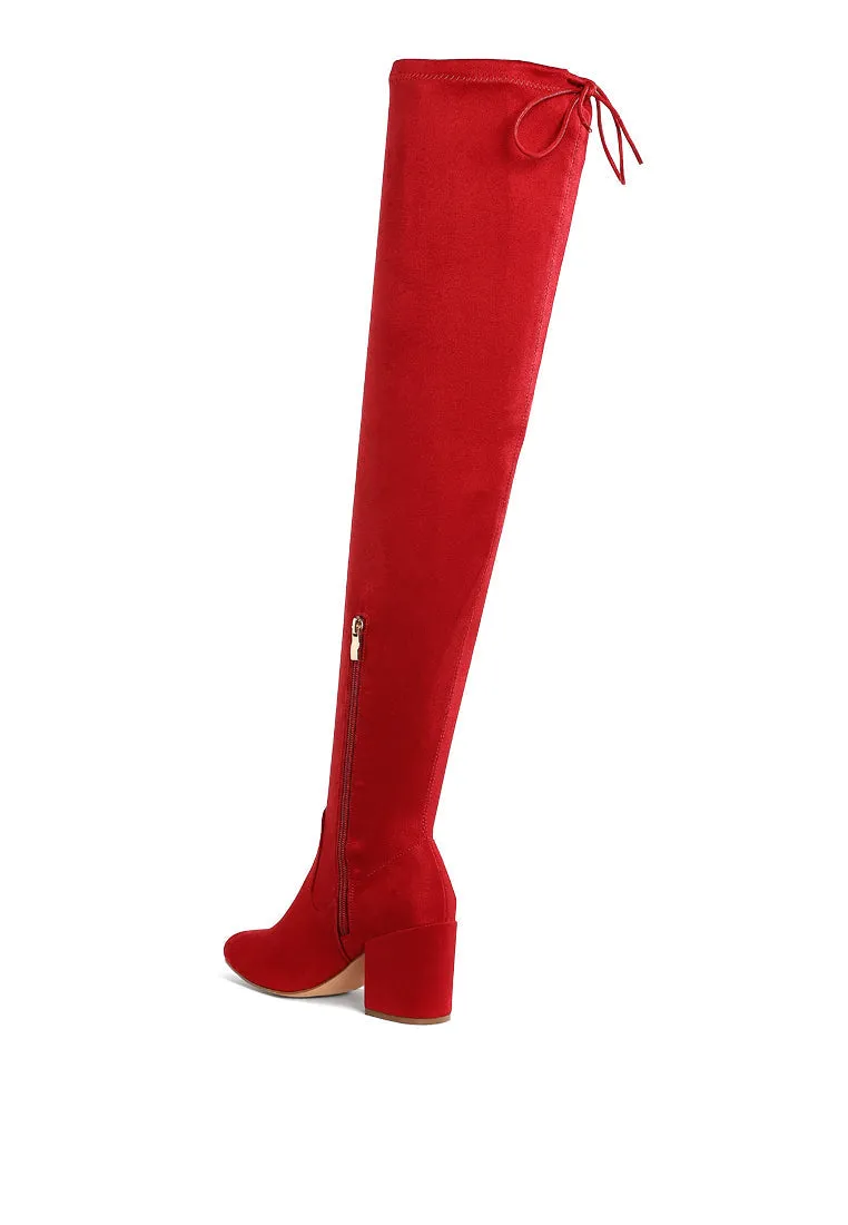 Minimal Drawstring Detail Knee-High Boots By RAG