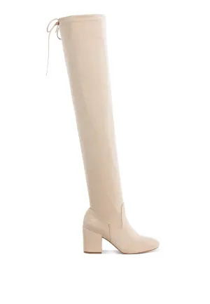Minimal Drawstring Detail Knee-High Boots By RAG