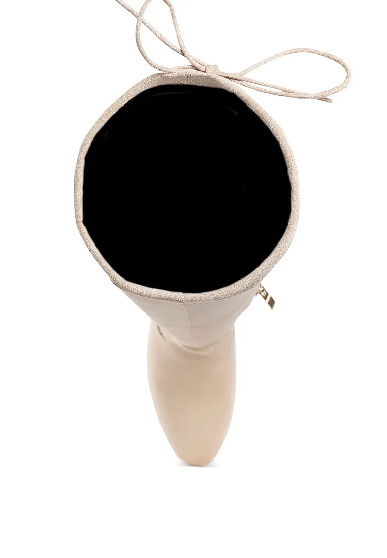 Minimal Drawstring Detail Knee-High Boots By RAG