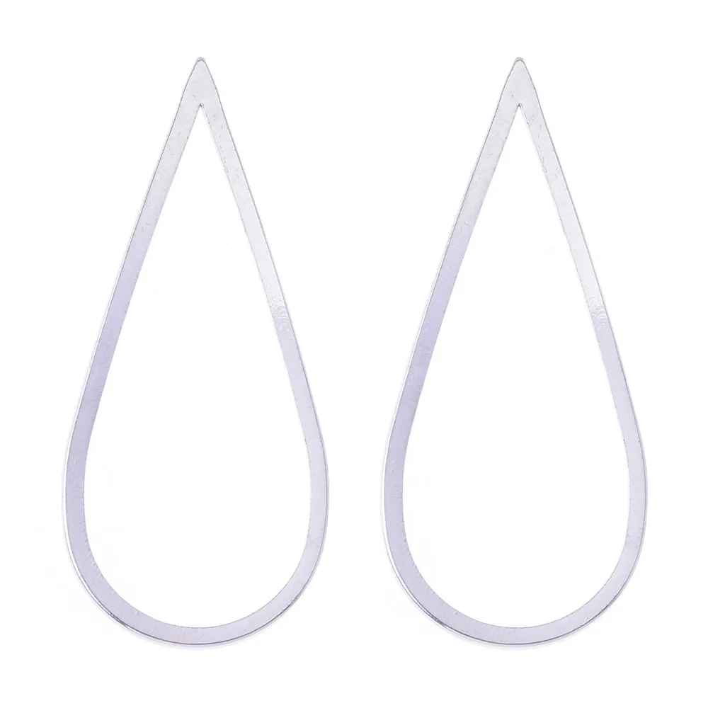 Minimal geometry earrings copper pendant Jewelry accessory Minimal Earrings 5*2.2cm white K Drops 10pcs 10177103