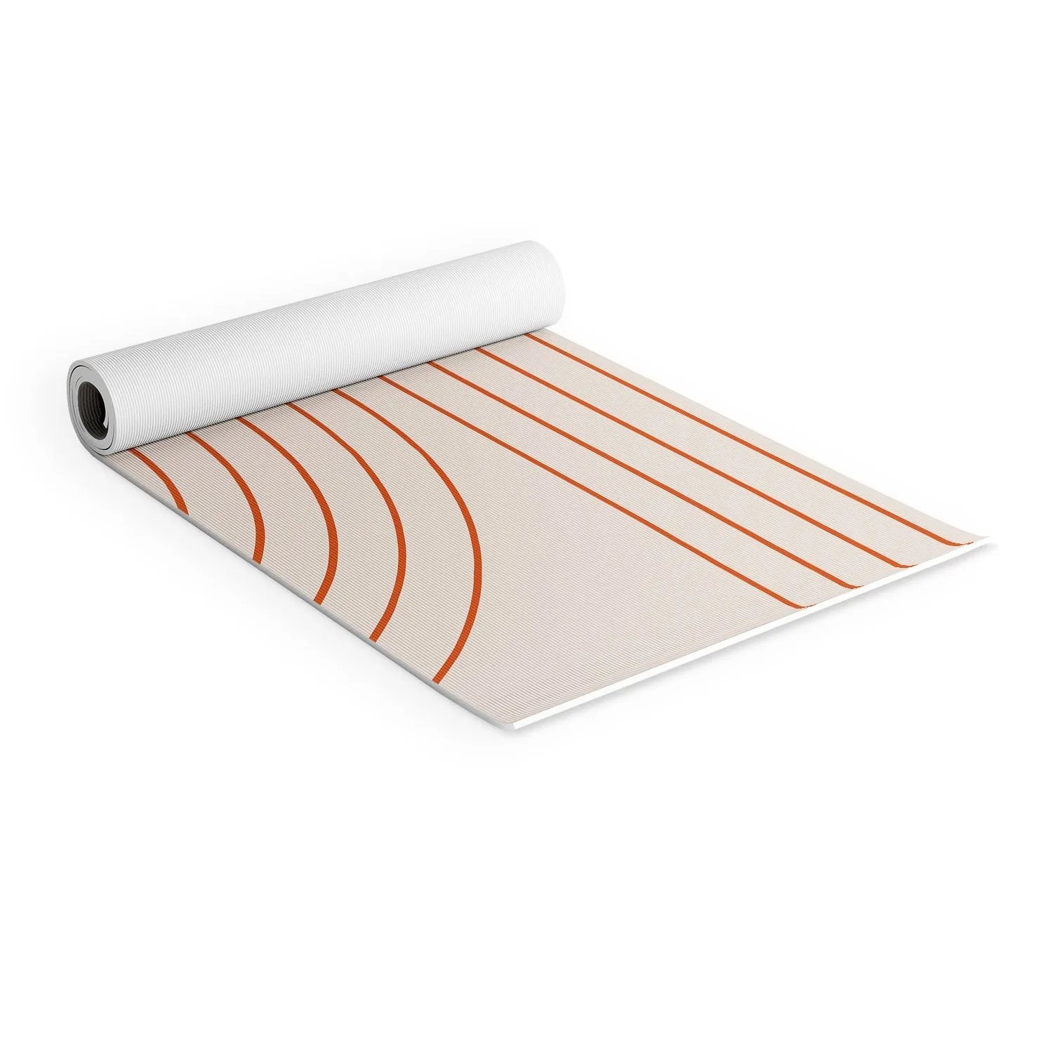 Minimal Line Curvature Coral 2 Yoga Mat