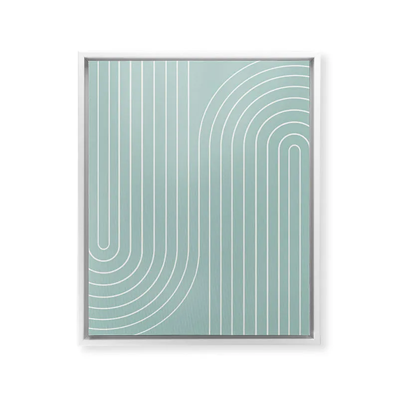 Minimal Line Curvature Sage Art Canvas