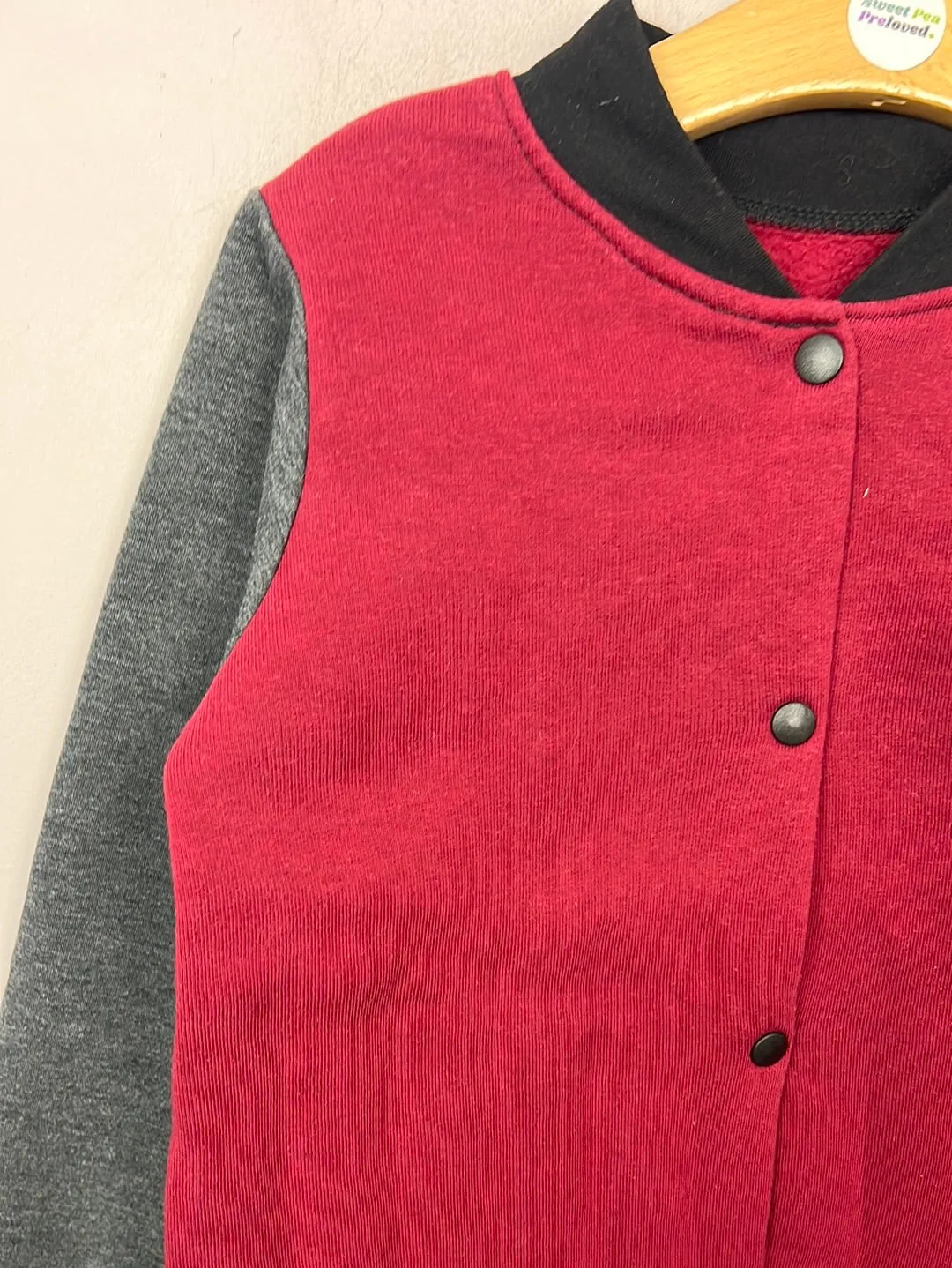 My Mama Makes Burgundy Varsity Jacket 5-6y