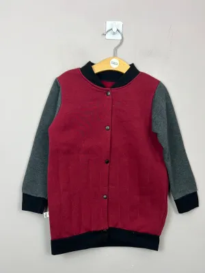 My Mama Makes Burgundy Varsity Jacket 5-6y