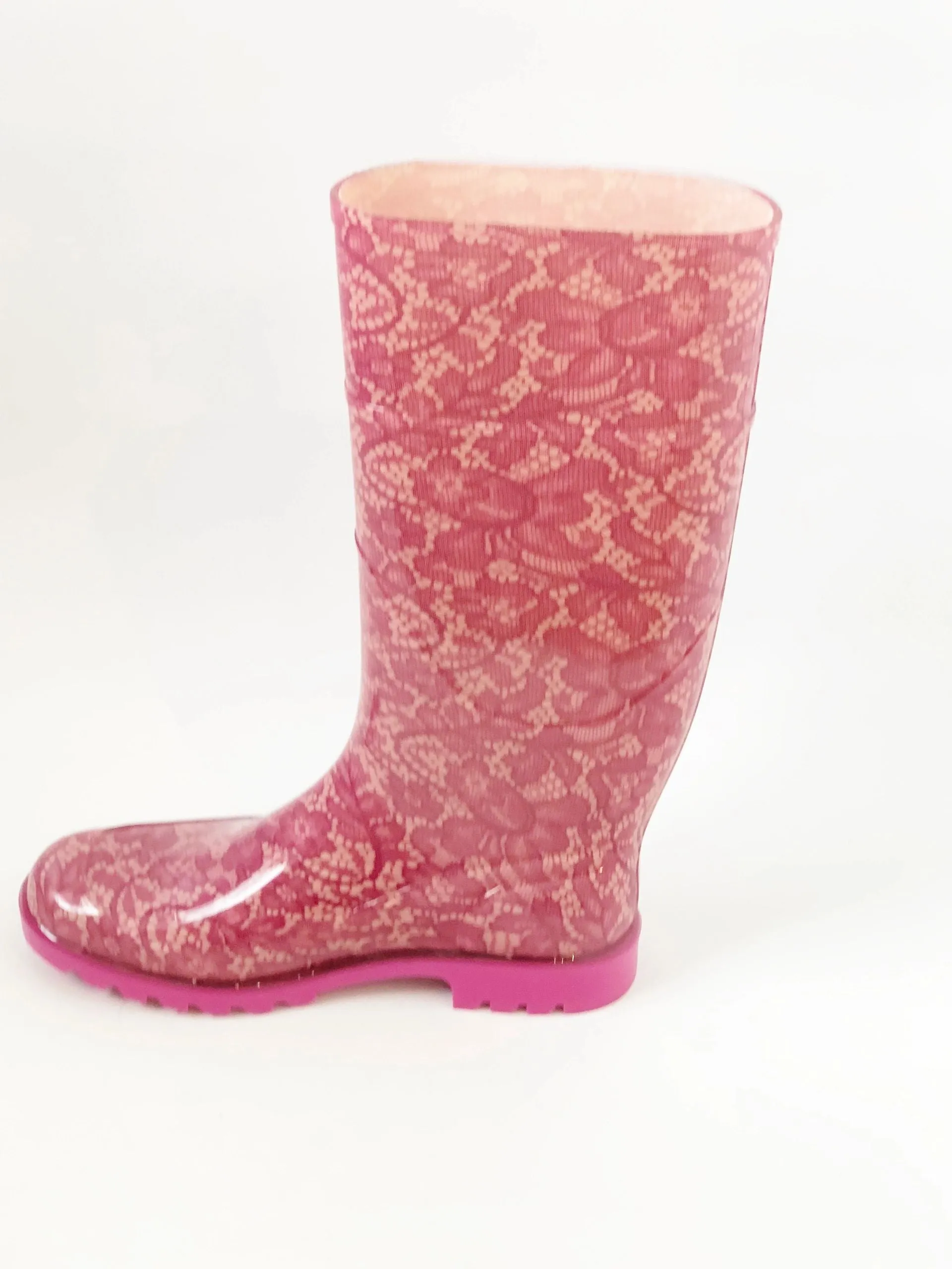 NEW Dolce & Gabbana Lace Rain Boot Size 38 It (8 Us)