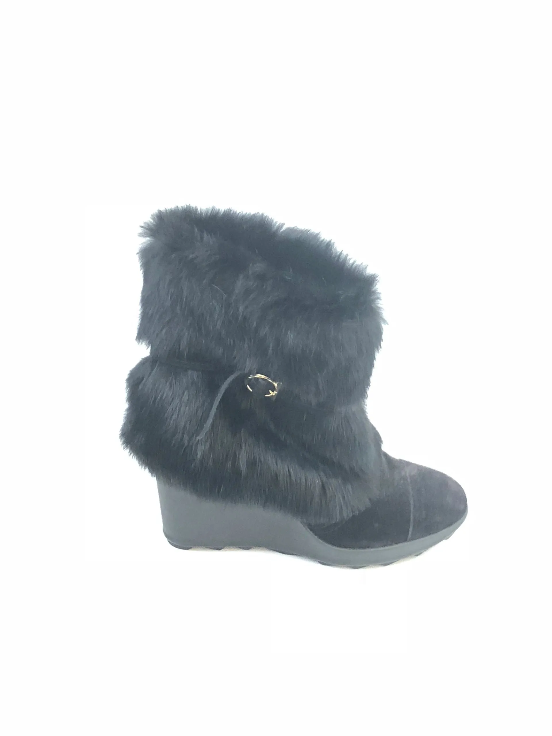 NEW Salvatore Ferragamo Fur Boot Size 36 It (6 Us)