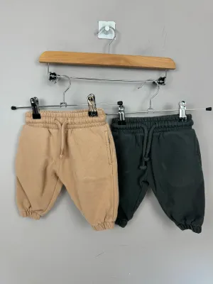 Next camel/grey joggers 3-6m