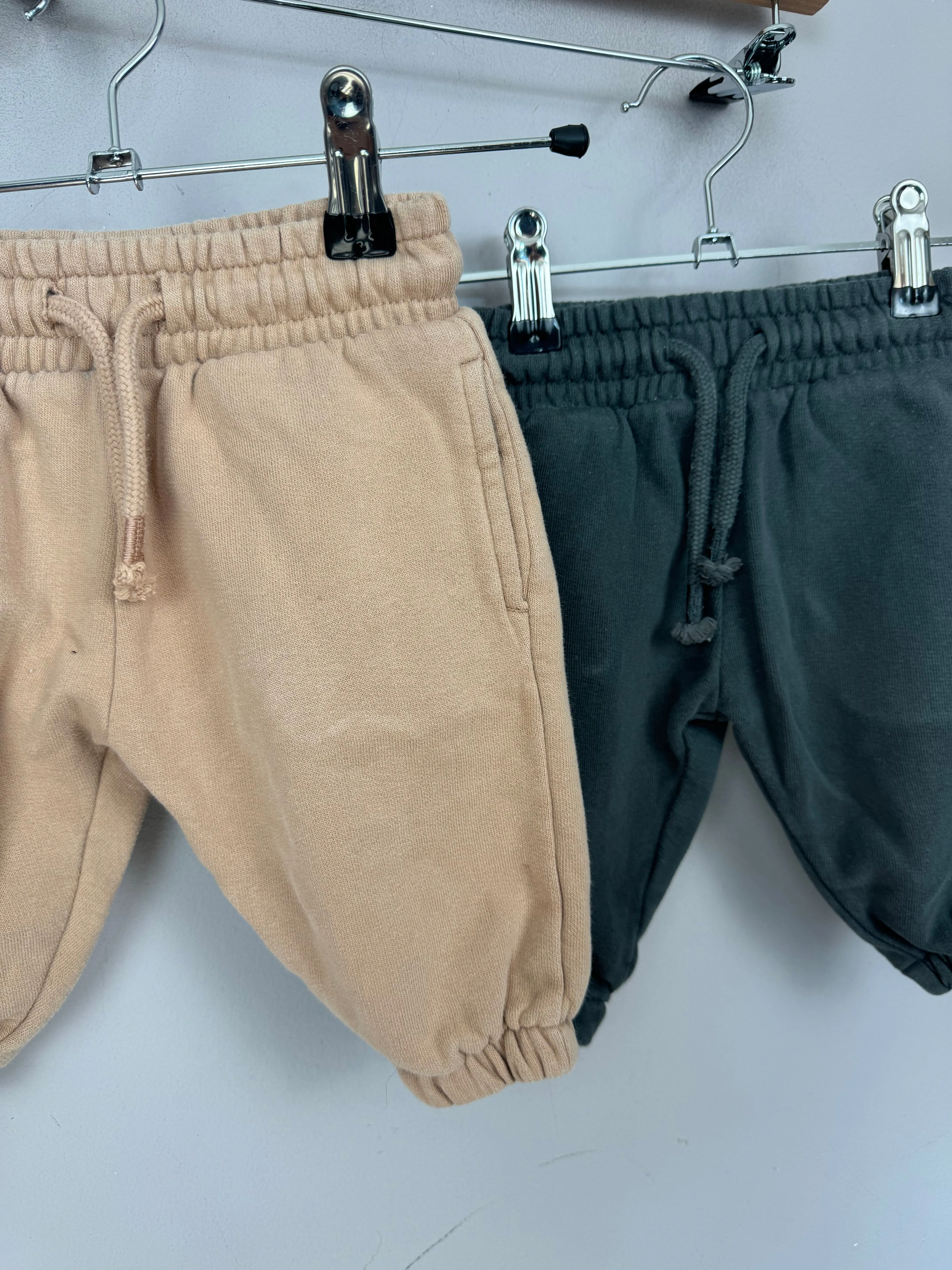 Next camel/grey joggers 3-6m