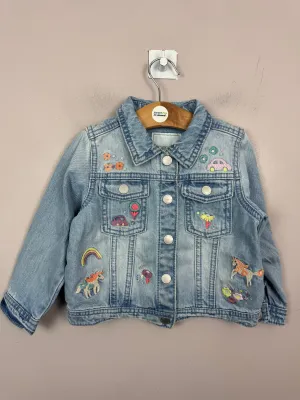Next embroidered denim jacket 18-24m