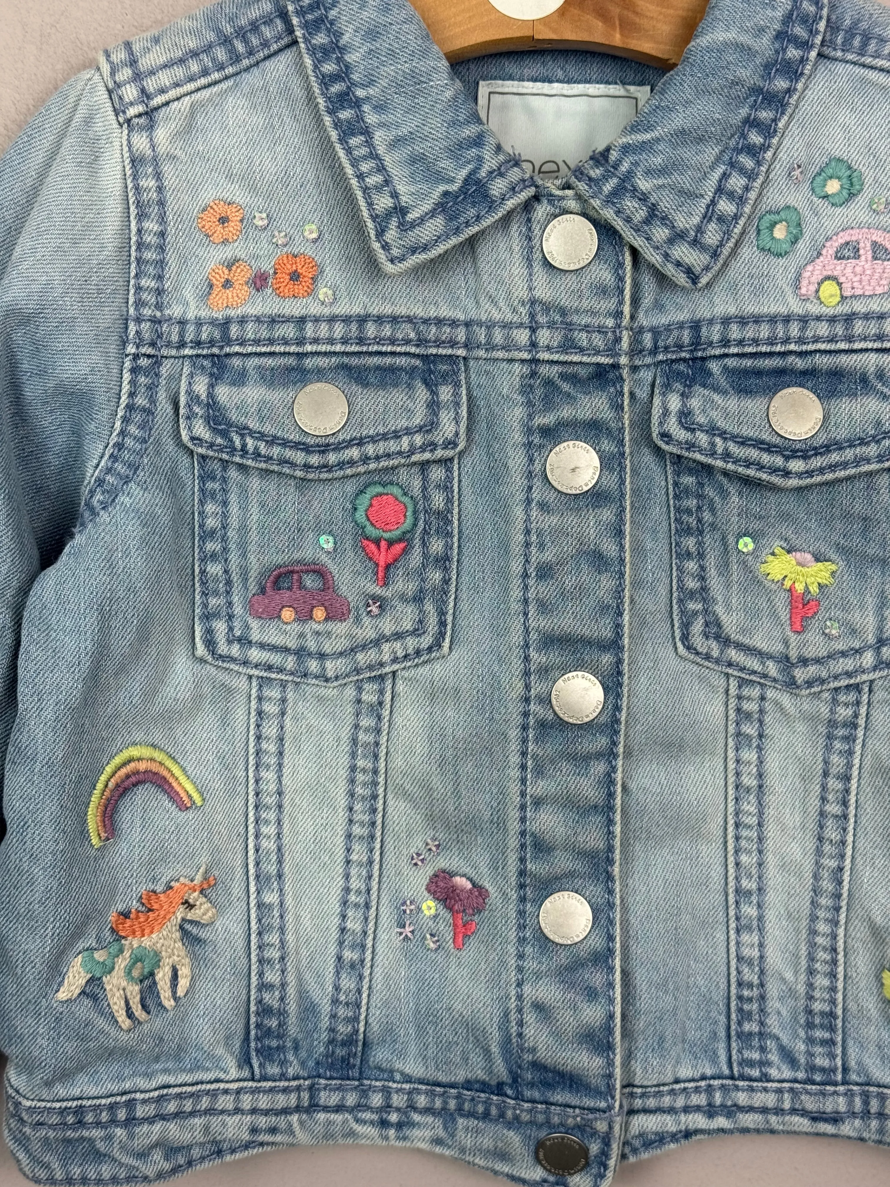 Next embroidered denim jacket 18-24m