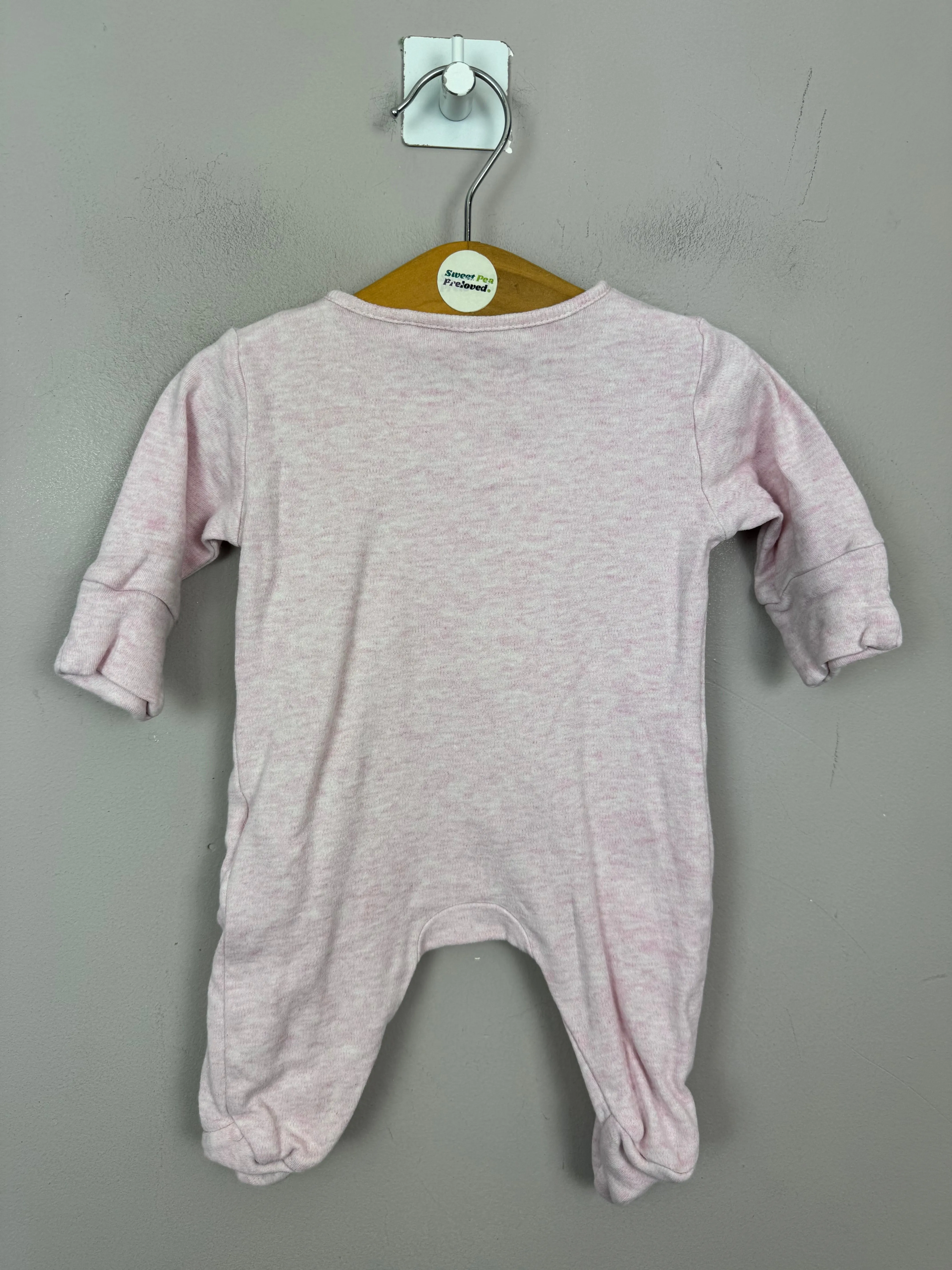 Next I Love My Daddy Pink Sleepsuit First Size