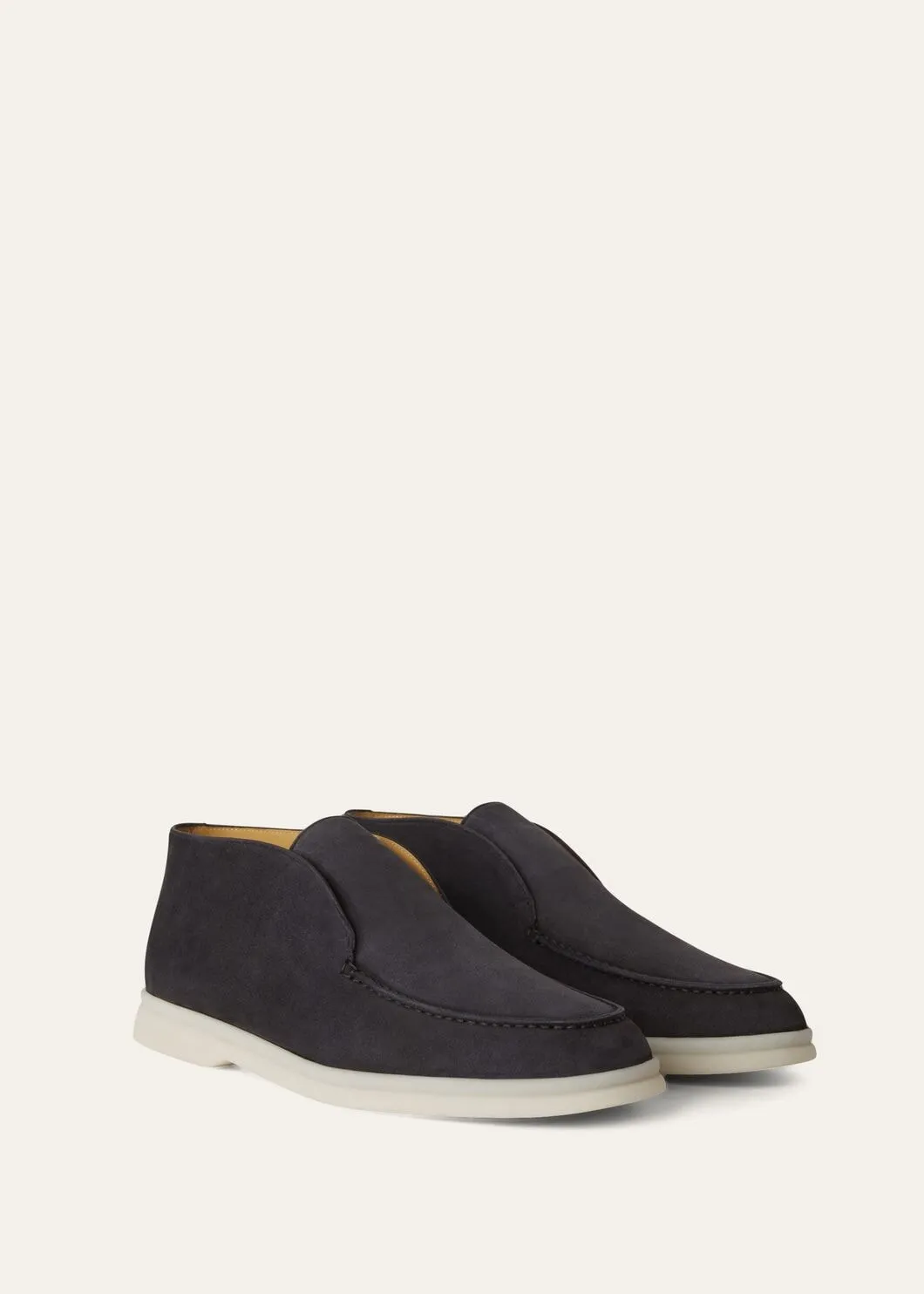 Open Walk Boots in Caviar Suede