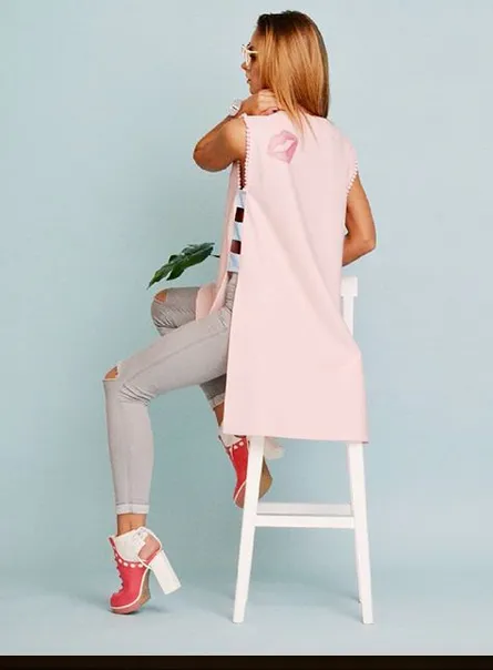 Pink Mallows Cutout Ankle Booties