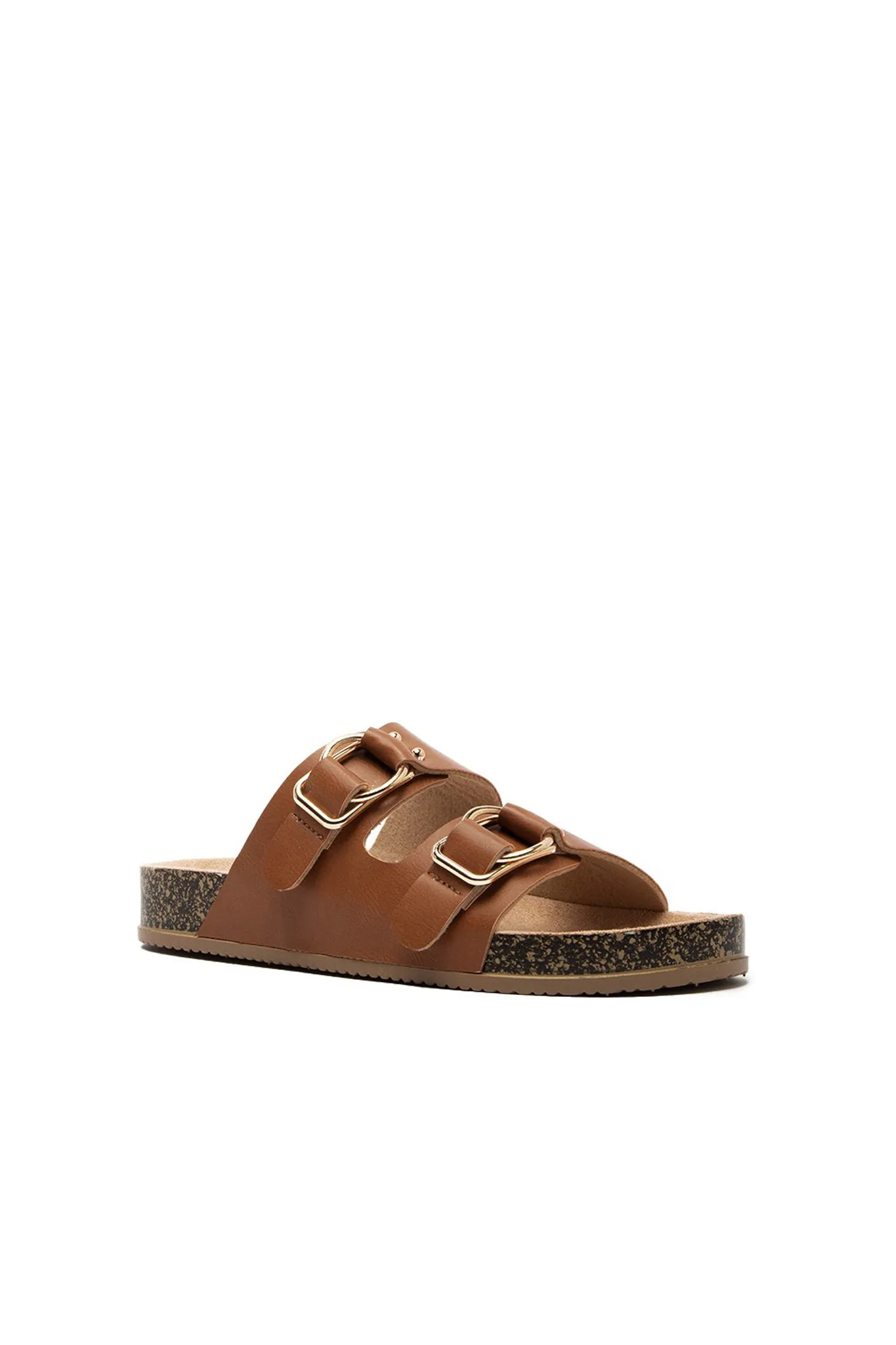 Qupid Two Band Slide Sandal