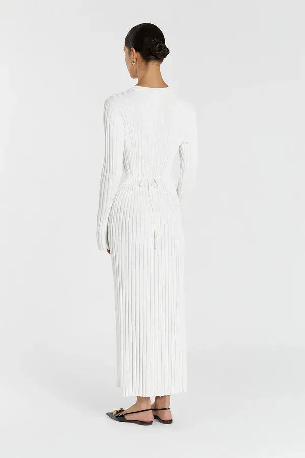 Ribbed Knit Maxi Dress | Long Sleeve | Sleek & Minimal