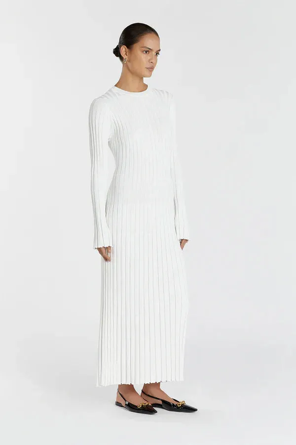 Ribbed Knit Maxi Dress | Long Sleeve | Sleek & Minimal