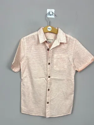 River Island peach short sleeve shirt 9y