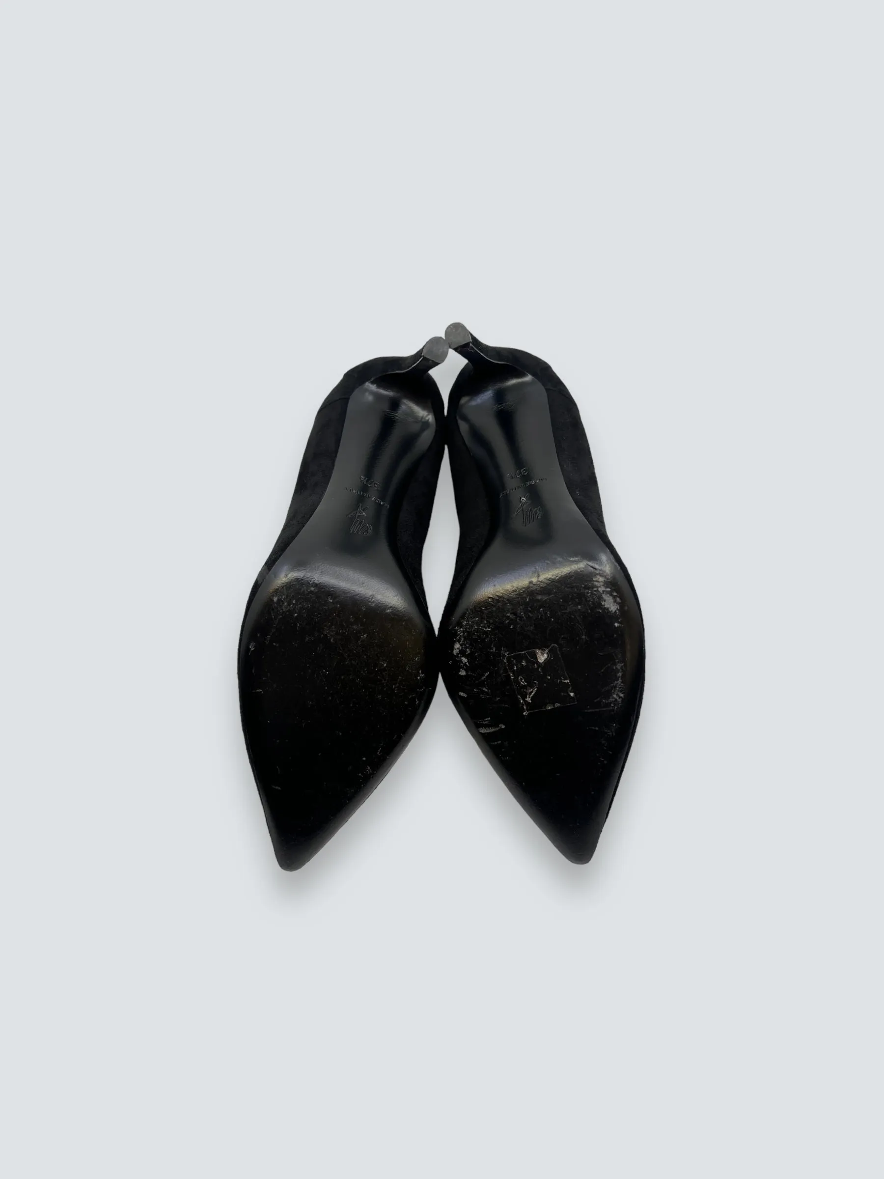 Roland Mouret Size 37.5 Black Suede Zip Up Boots