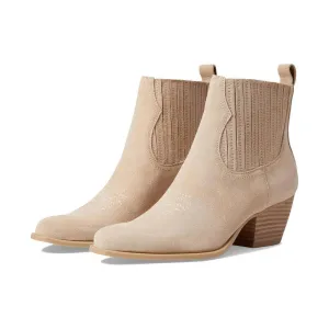Sahara Dune Suede Western Ankle Boots