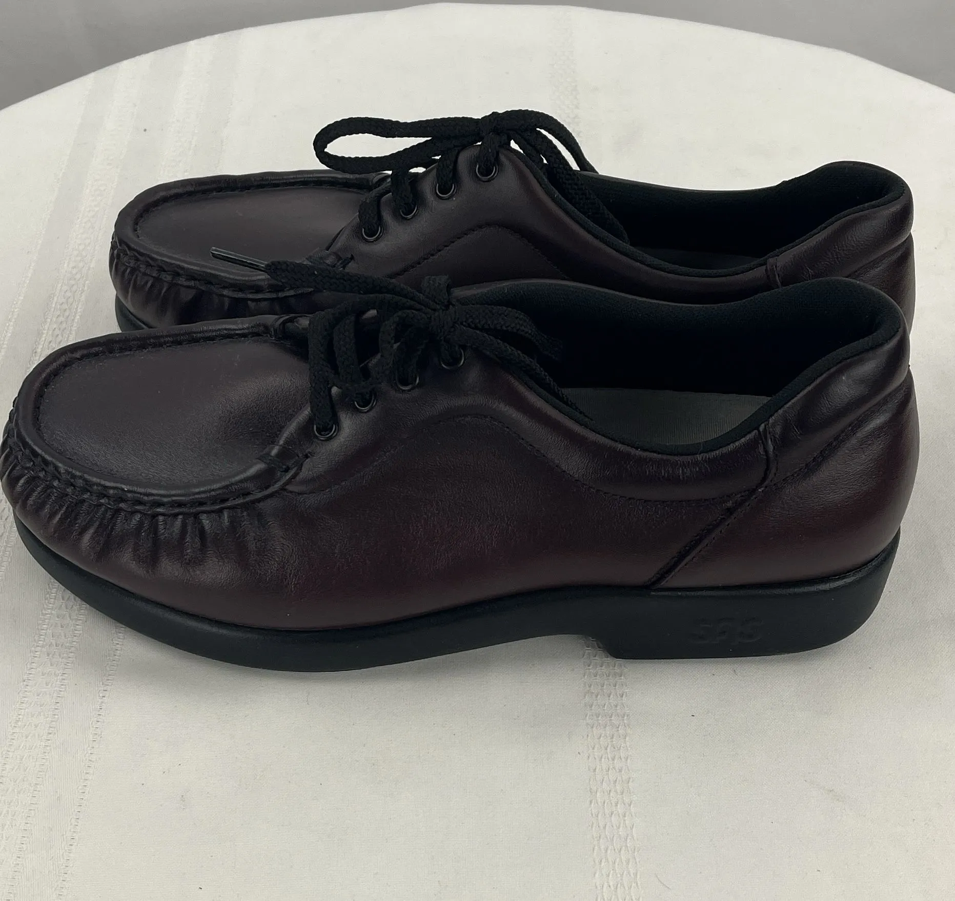 SAS Women's Take Time Tripad Comfort Burgundy Leather USA Shoes Size 9.5WW