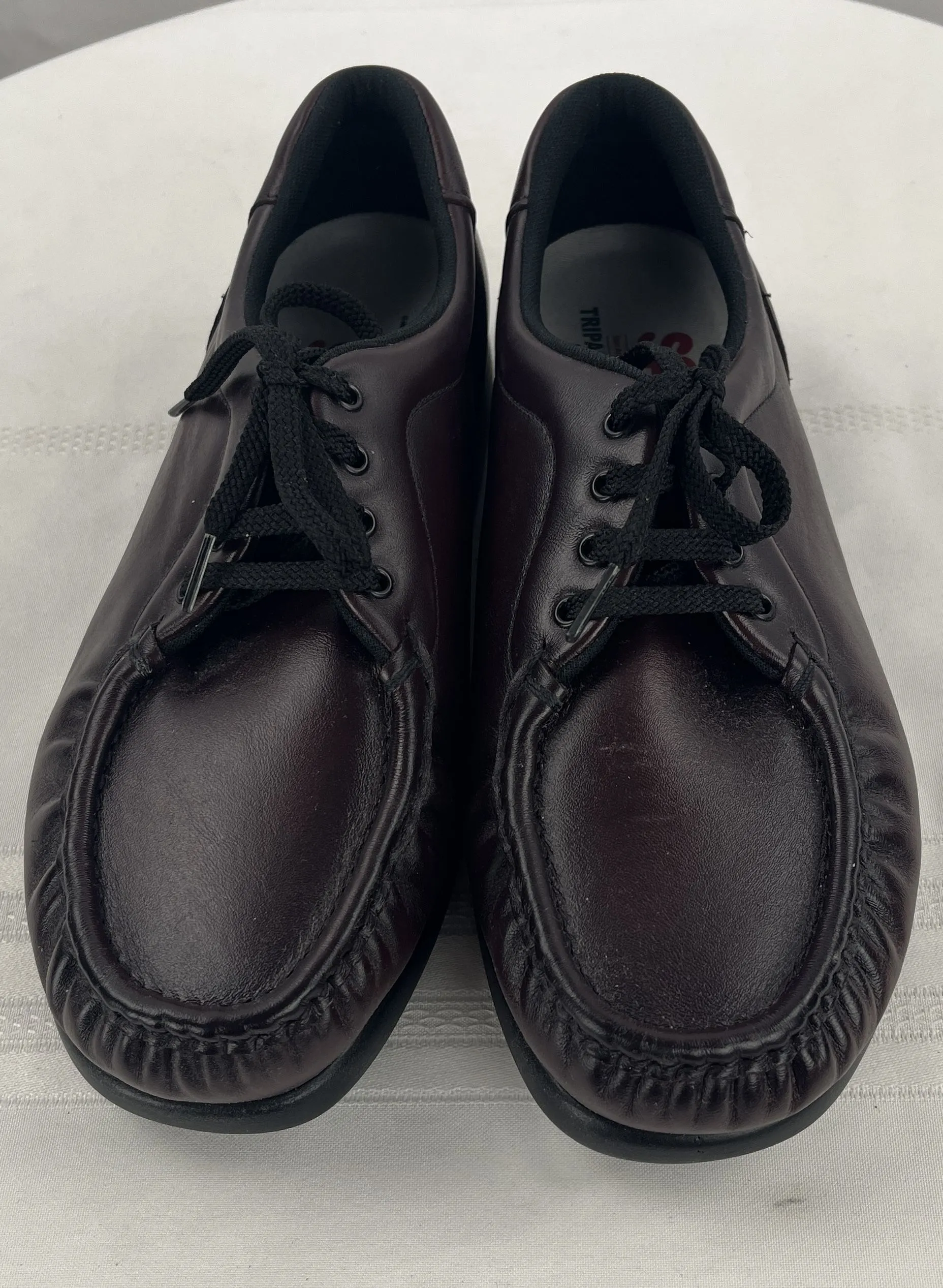 SAS Women's Take Time Tripad Comfort Burgundy Leather USA Shoes Size 9.5WW