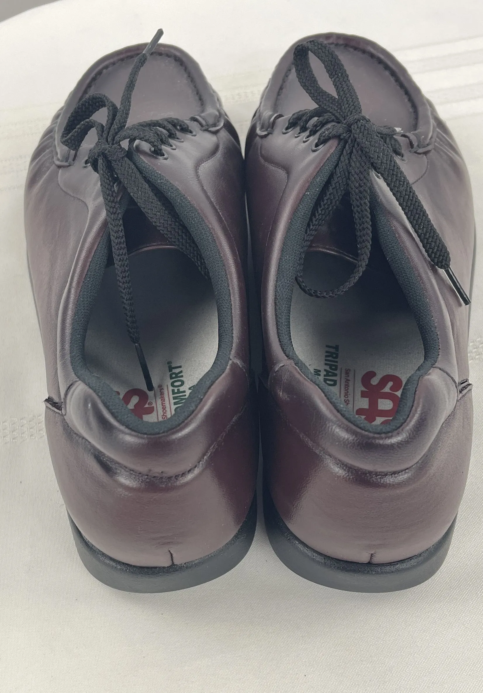 SAS Women's Take Time Tripad Comfort Burgundy Leather USA Shoes Size 9.5WW