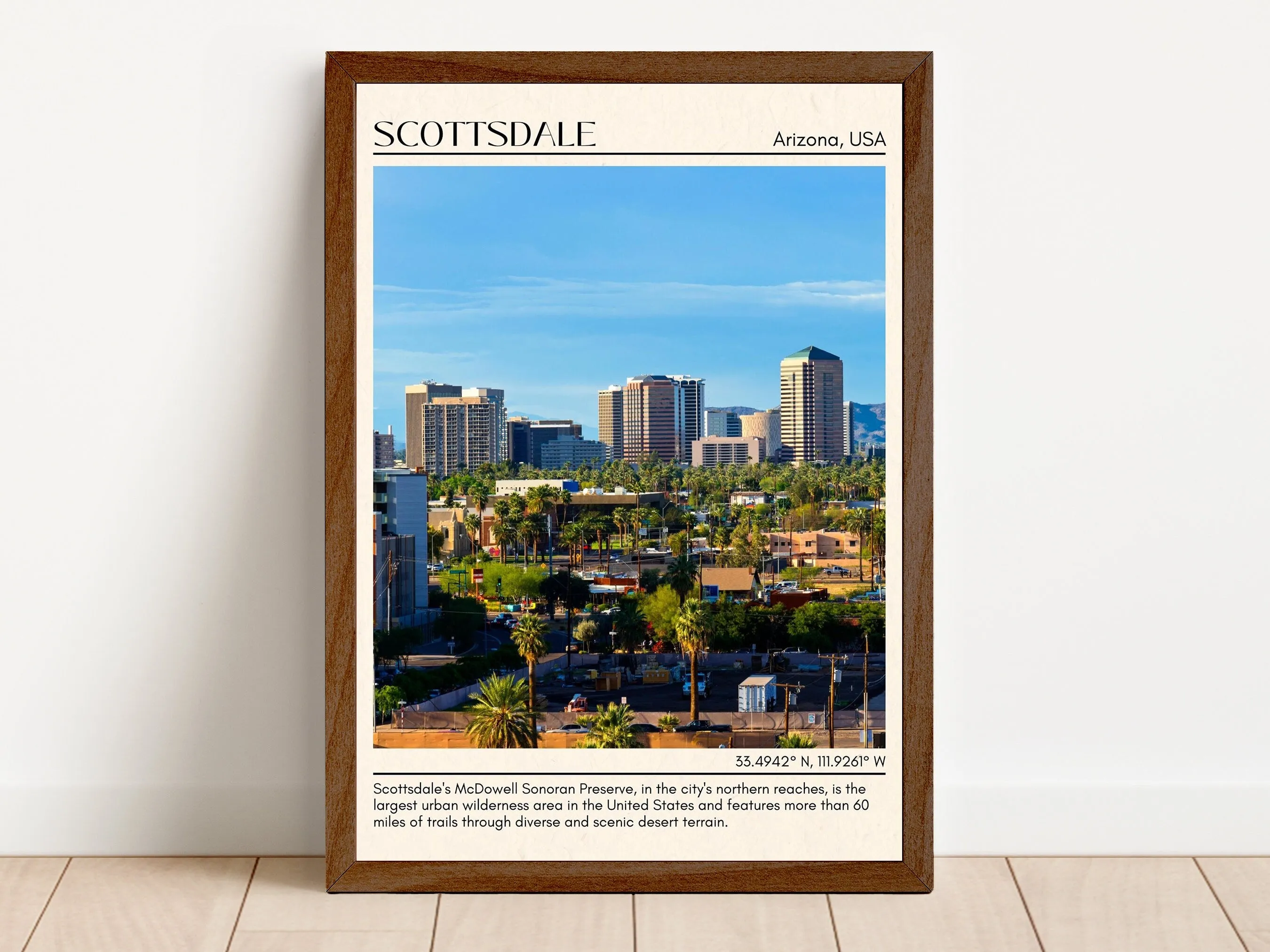 Scottsdale Minimal Wall Art, Arizona, USA
