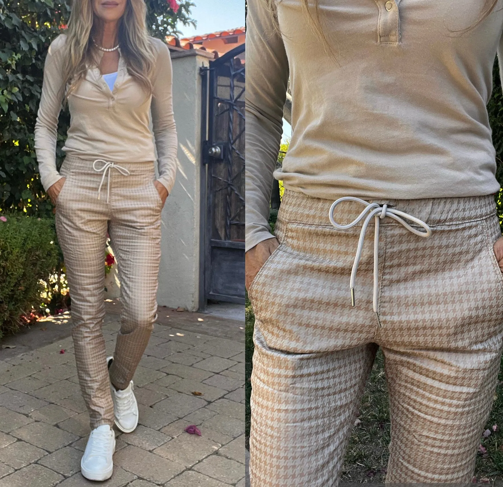 Shely Checkered Light Brown